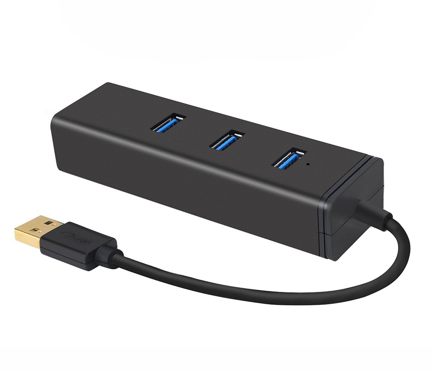 H362 USB 3.0 3 Ports Hub with RJ45 Gigabit Ethernet Adapter